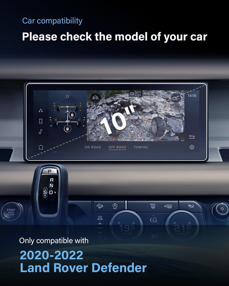 WEIPIN For Glossy Tempered Glass 2020 2021 2022 Land Rover Defender 10 Inch Touchscreen Screen Protector - Defender Accessories - Image 2